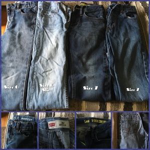 Boys gently used jeans size 6 and 7